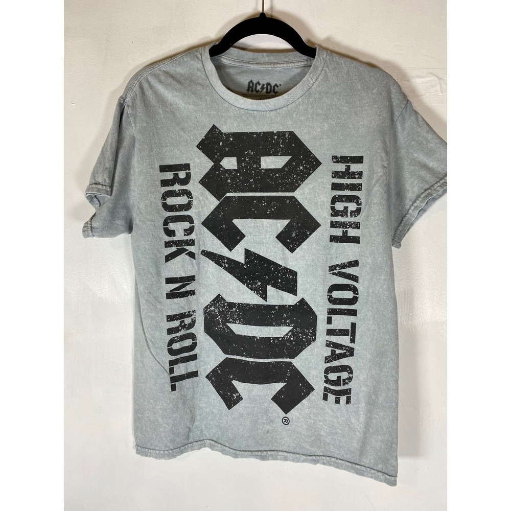 AC/DC High Voltage Rock N Roll Graphic Band Tee Gray Men's Small Unisex